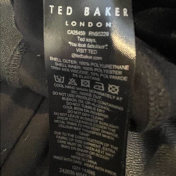 Ted Baker Faux Leather Black Leggings - Picture 9 of 9